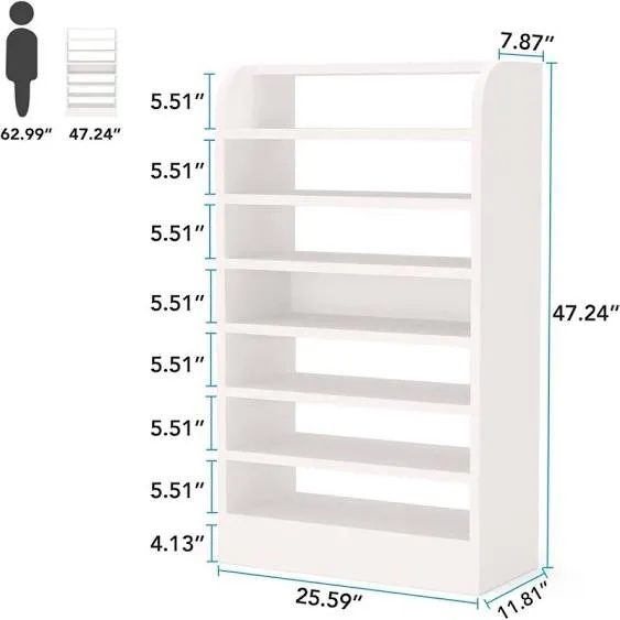 Tribesigns Shoe Rack, 8-Tier Tall Shoe Shelf Shoes Storage Organizer, Wooden