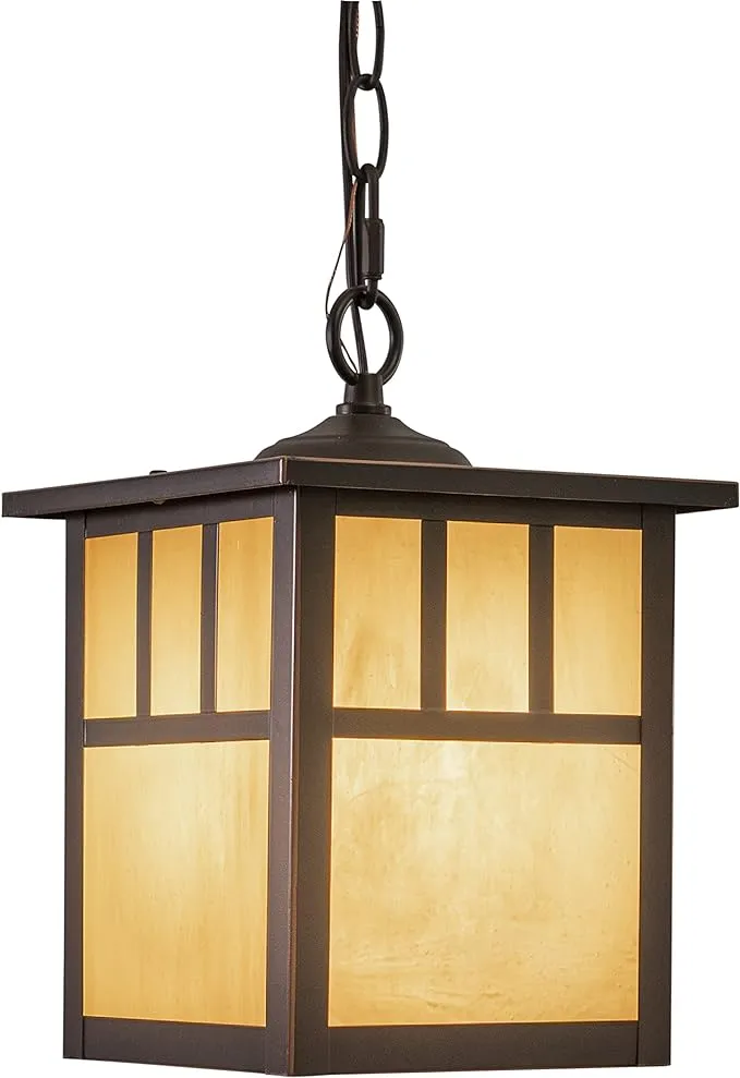 Vaxcel Mission One Light Outdoor Pendant in Burnished Bronze OD37276BBZ