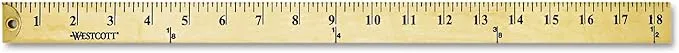 Westcott Wood Yardstick with Metal Ends, 36"