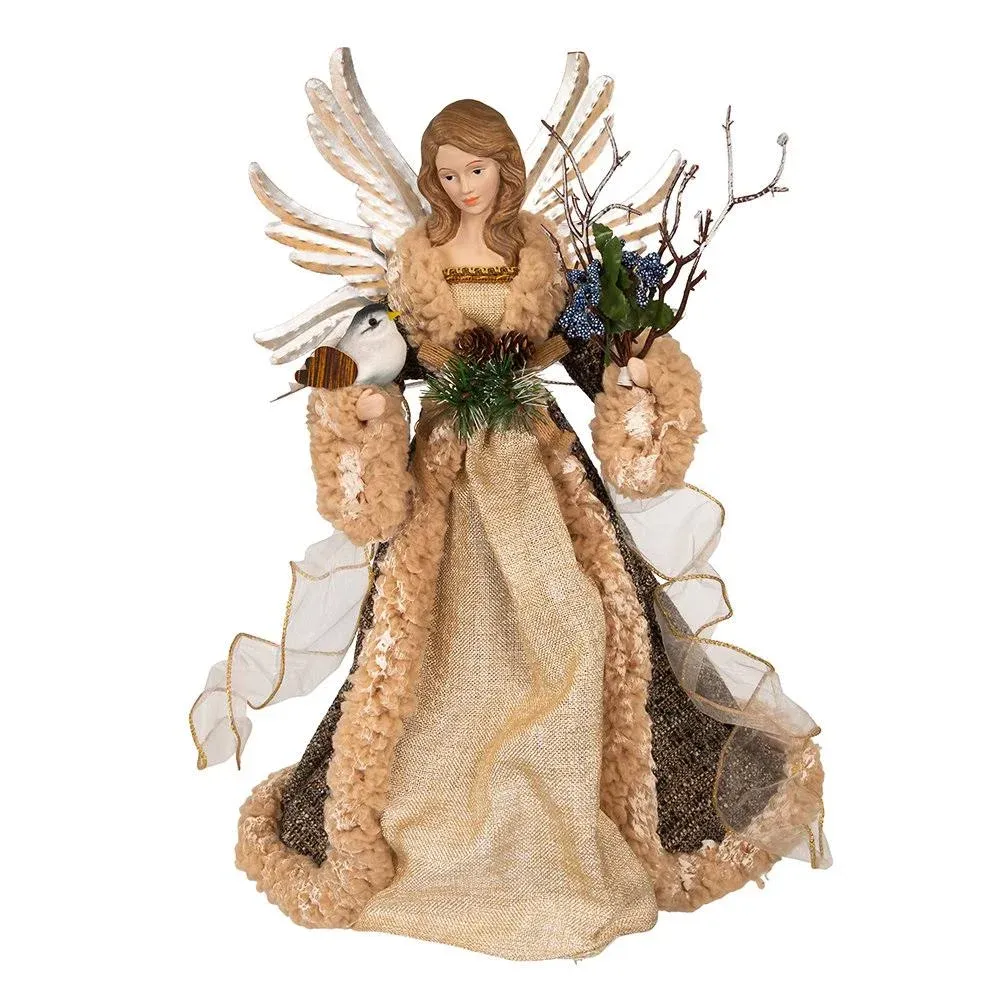 Kurt Adler 16" Rustic Glam Angel Tree Top