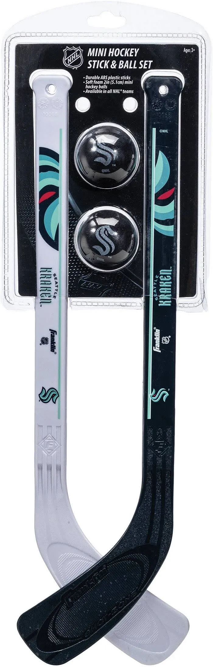 Franklin Sports NHL Mini Hockey Stick Set - NHL Team Knee Hockey Stick and Ball Set - Two Player Stick Set - Great Toy for Kids