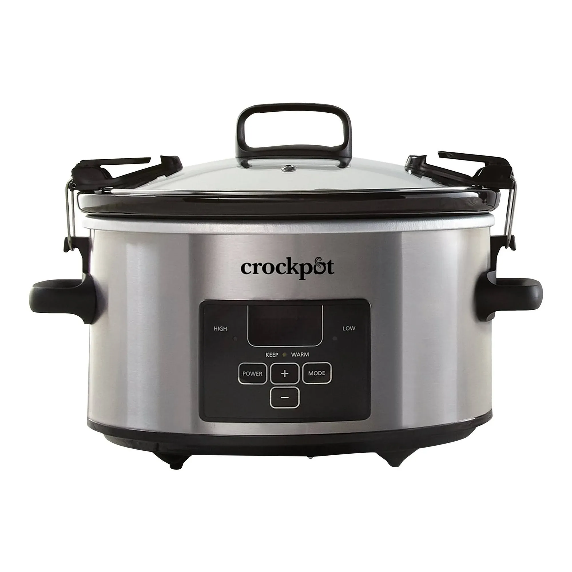 Crock-Pot Programmable 4-Quart Cook & Carry Slow Cooker, Stainless Steel