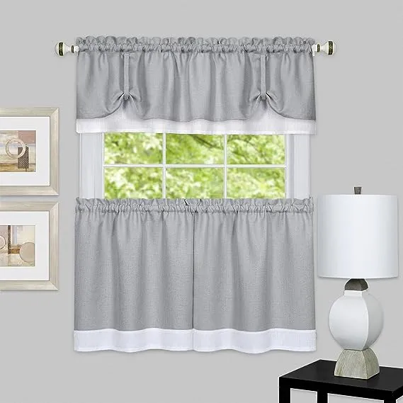 Achim Darcy Window Curtain Tier and Valance Set