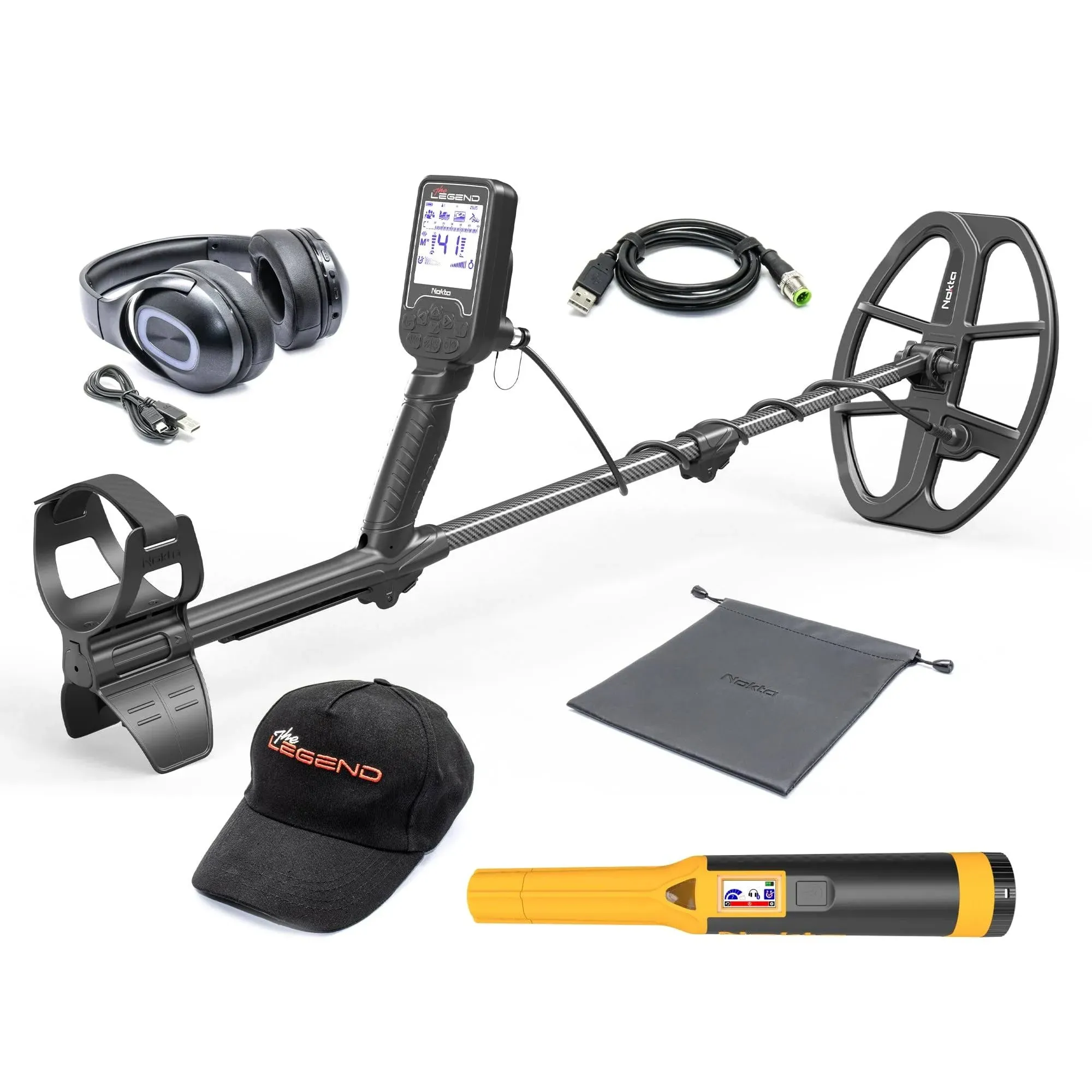 Nokta Legend Next Generation Multi-Frequency Waterproof Metal Detector with 12"x9 ...