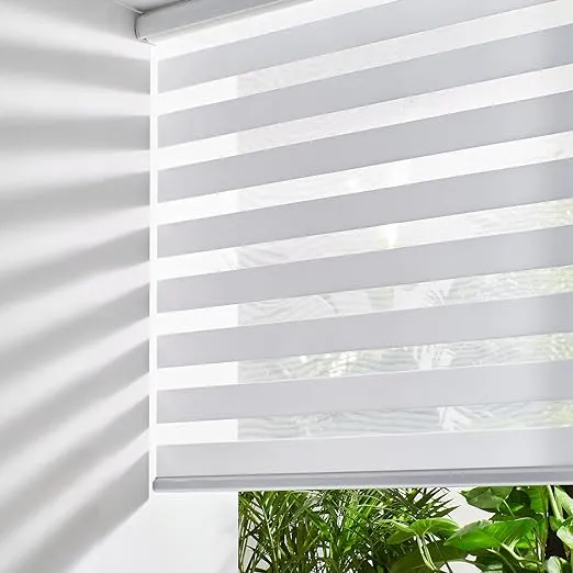 Persilux Blackout Zebra Blinds Dual Layer Roller Sheer Shades Light Filtering Privacy Day