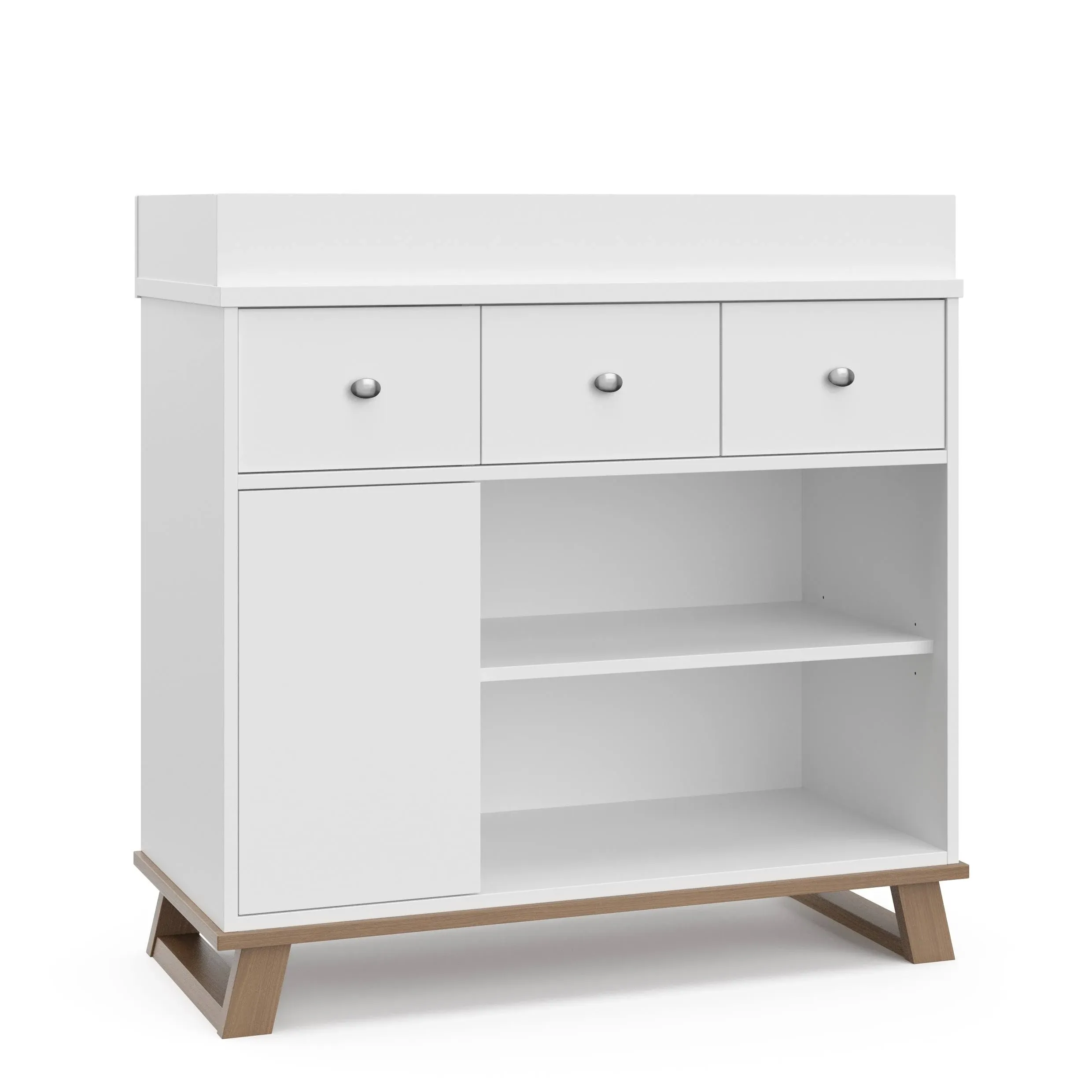 Storkcraft - Modern Nursery Changing Table Dresser - Vintage Driftwood