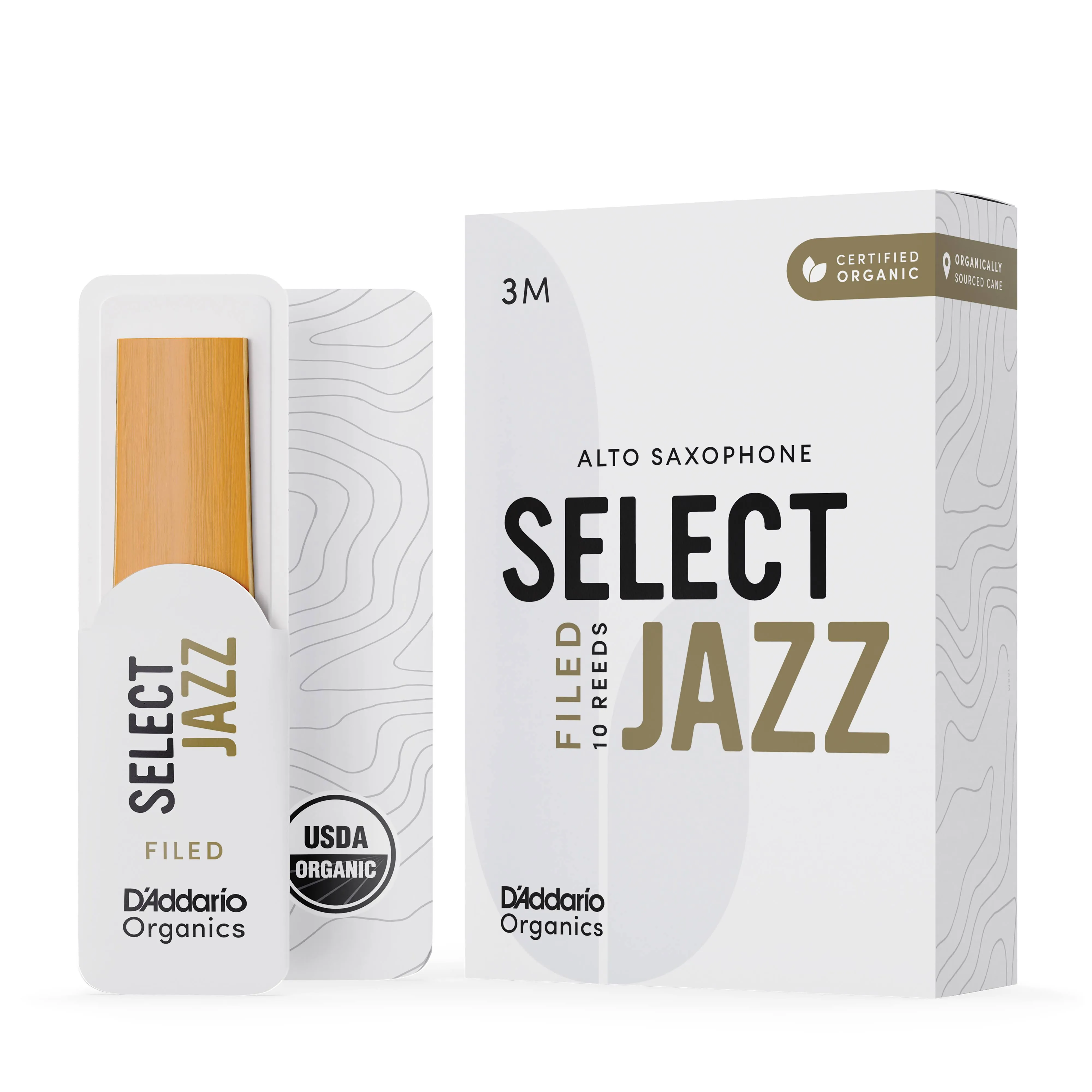 D'Addario Organic Select Jazz Filed Alto Saxophone Reeds