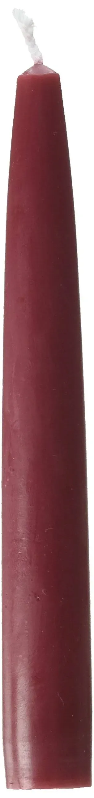 Zest Candle CEZ009 6 in. Burgundy Taper Candles (Set of 12)