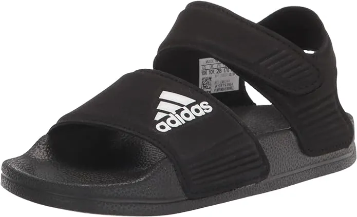 Adidas Kids' Adilette Sandals, Black/White/Black