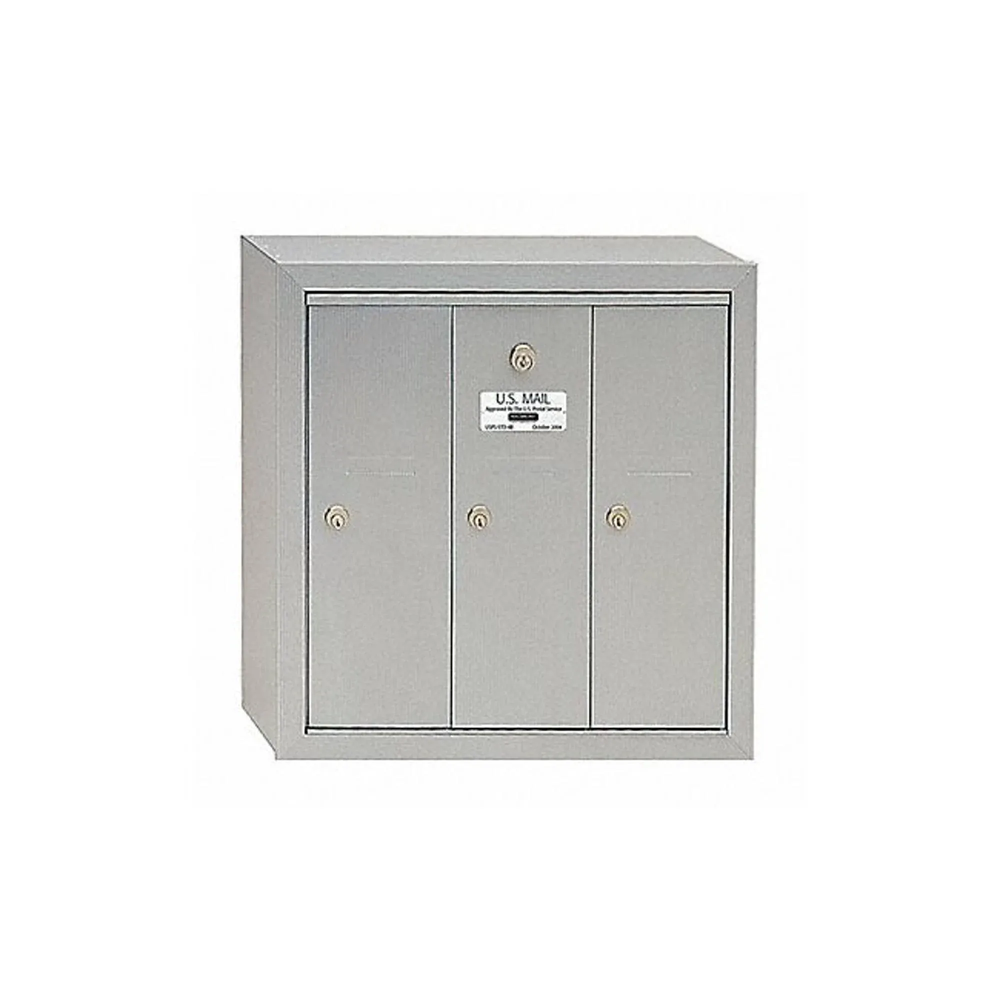 Salsbury Industries 3503ASU Vertical Mailbox - 3 Doors - Aluminum - Surface ...