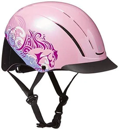 Troxel Dialfit Low Profile Spirit Horse Riding Helmet Pink Dreamscape