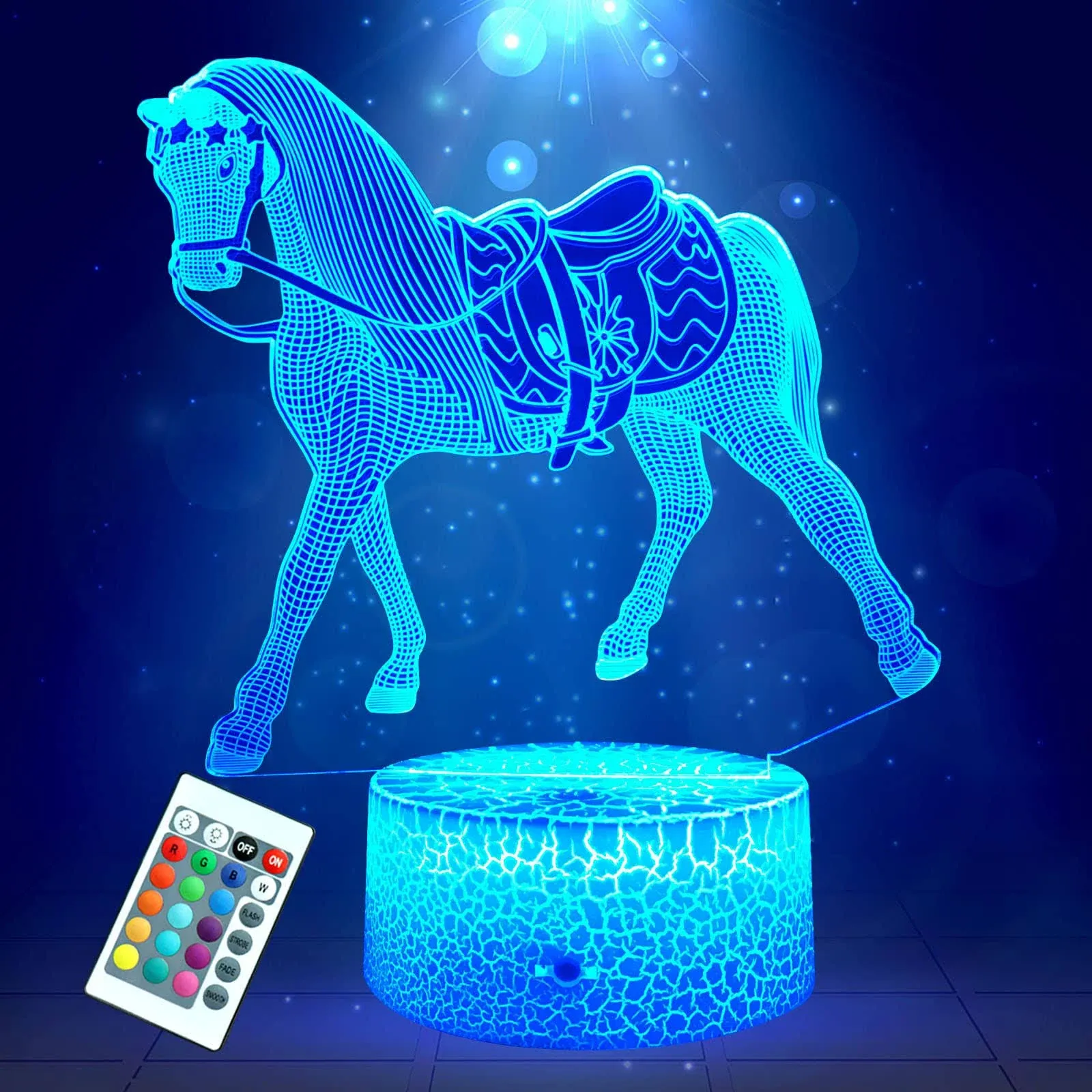 Calyla Horse Gifts Night Lights for Kids with Remote & Smart Touch Horse Lamp for ...