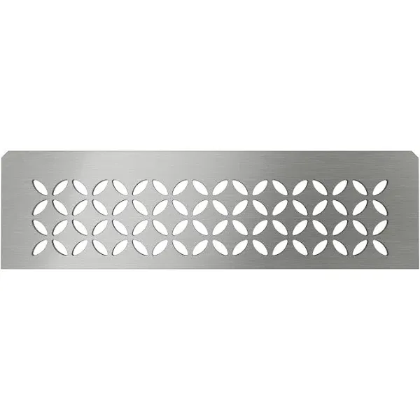 Schluter Rectangular NICHE Shelf Floral Design Brushed Stainless Steel SNS1D5EB