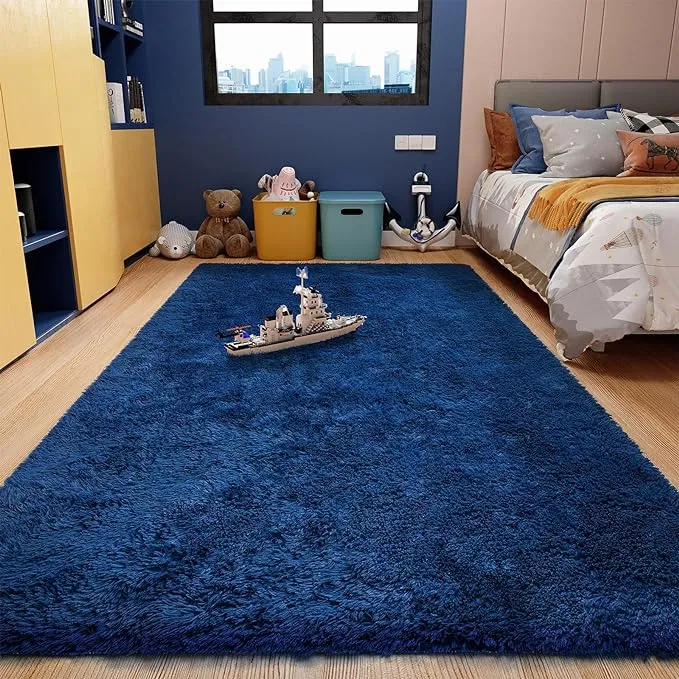 Ophanie Rugs for Bedroom, Machine Washable Fluffy Shaggy Soft Area Rug, Non-Slip Indoor Floor Carpet for Living Room, Kids Boys Teen Dorm Home Decor