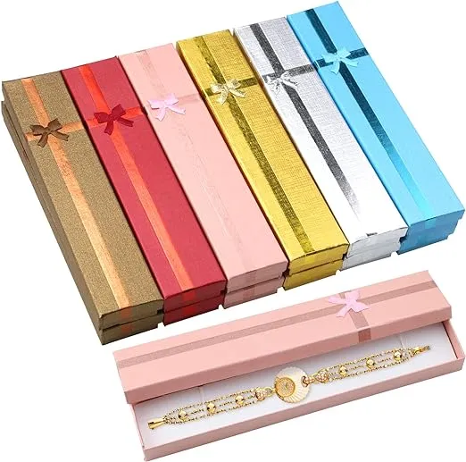 12pcs Gift Box Set Assorted Colors Jewelry Box for Anniversaries, Weddings, Birthdays