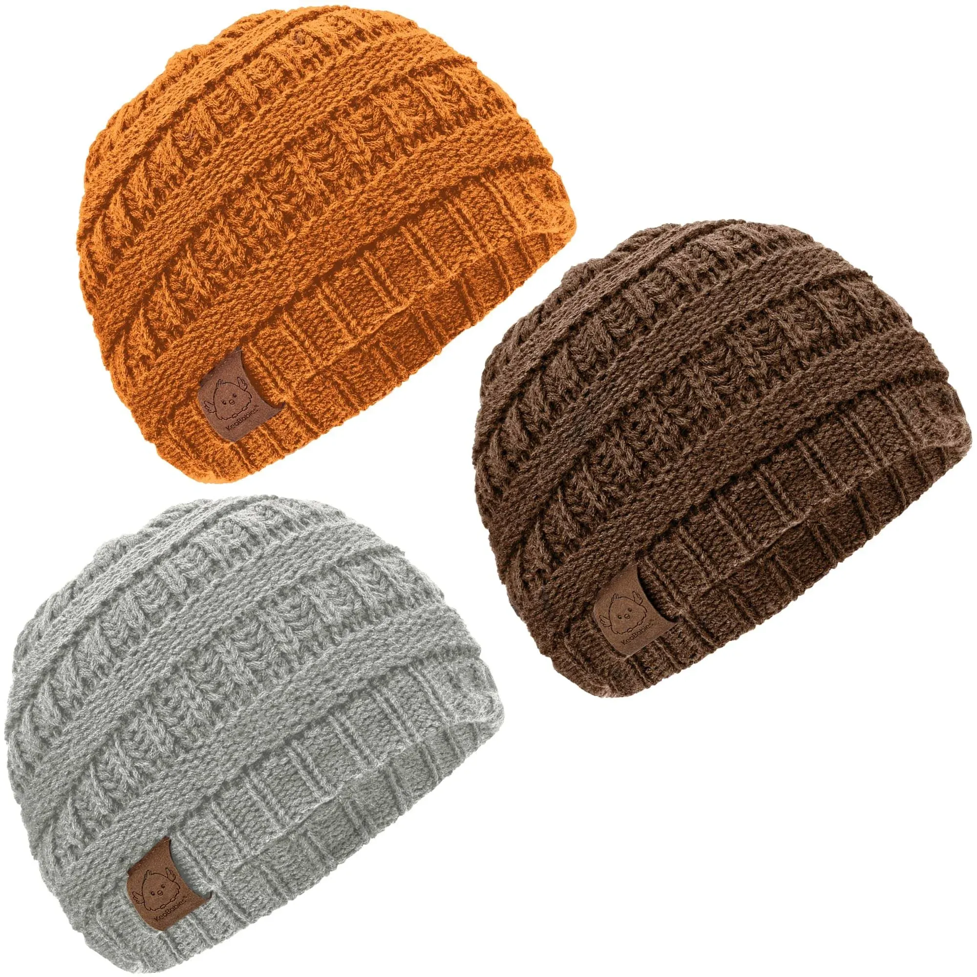 KeaBabies 3-Pack Warmzy Baby Beanies