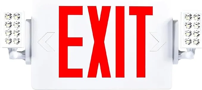 Sunco Red Exit Signs