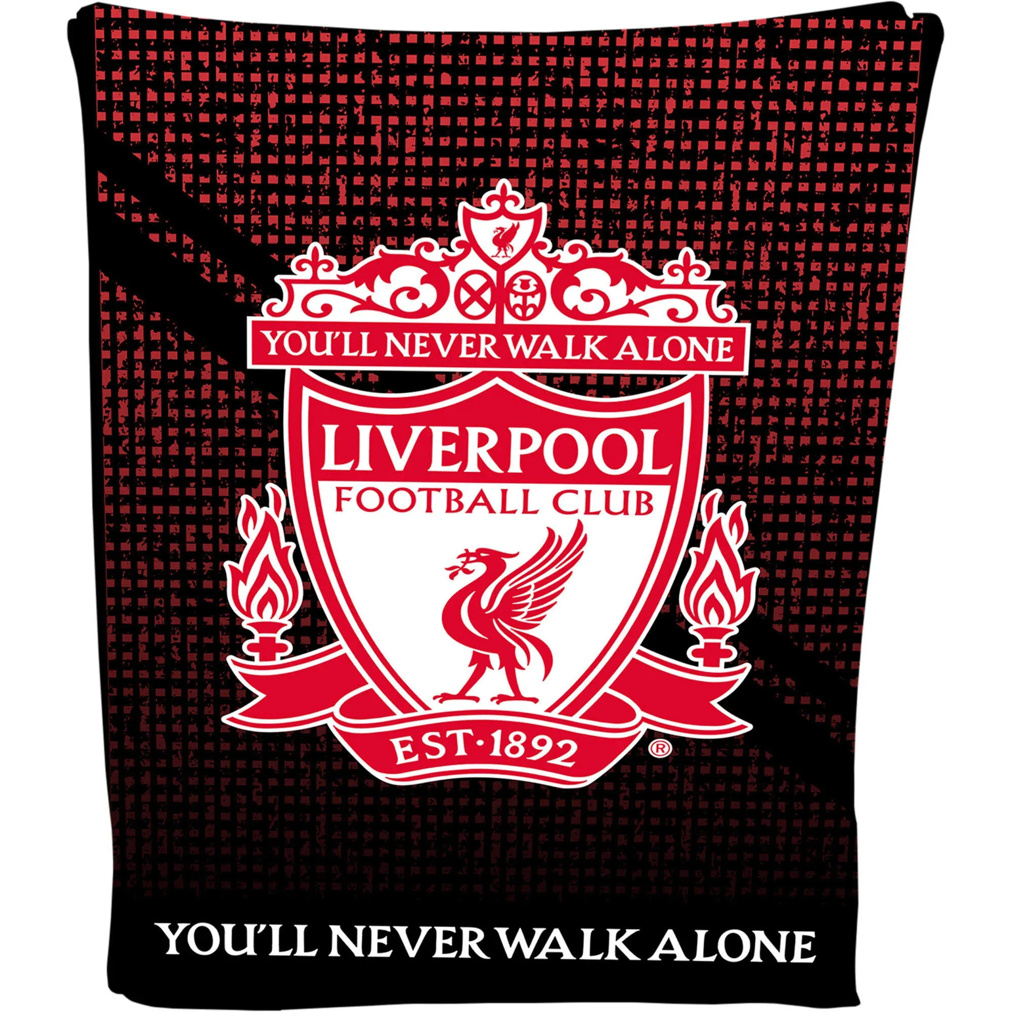 Liverpool Football Crest Fleece Blanket Throw Soft LFC Warm Sofa Travelling ...