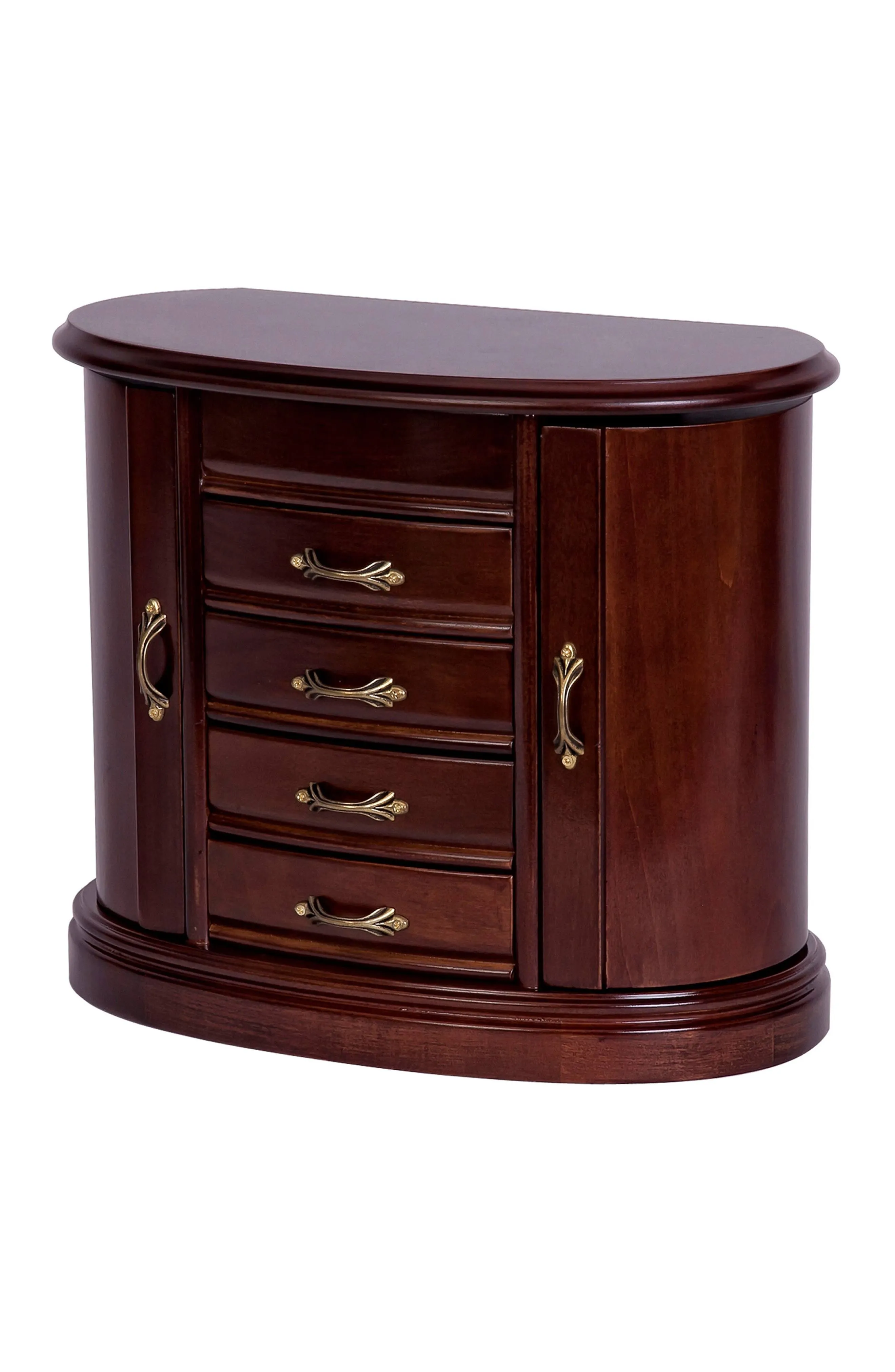 Mele &amp; Co. Heloise Wooden Jewelry Box Walnut Finish