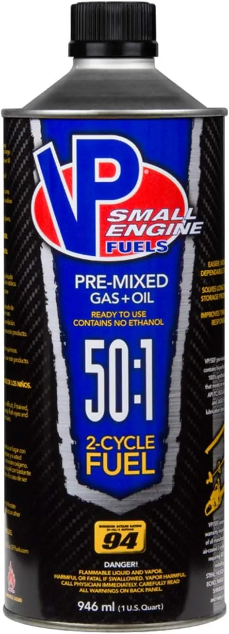 VP Racing Fuels 6235, Ready to Use, 50:1 Premixed 2-Cycle Small Engine Fuel (SEF) - Quart