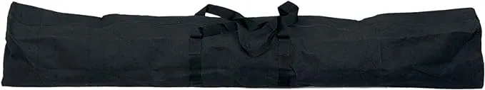 ADROIT Heavy Duty Double Zipper Black Canvas Bag | Sizes 16" 24" 32" 48" 60" | Double-Reinforced Nylon Straps