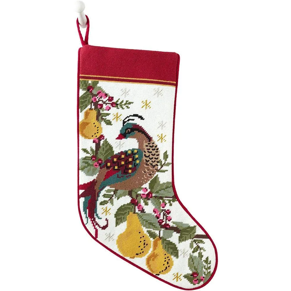 Lands' End Needlepoint Personalized Christmas Stocking