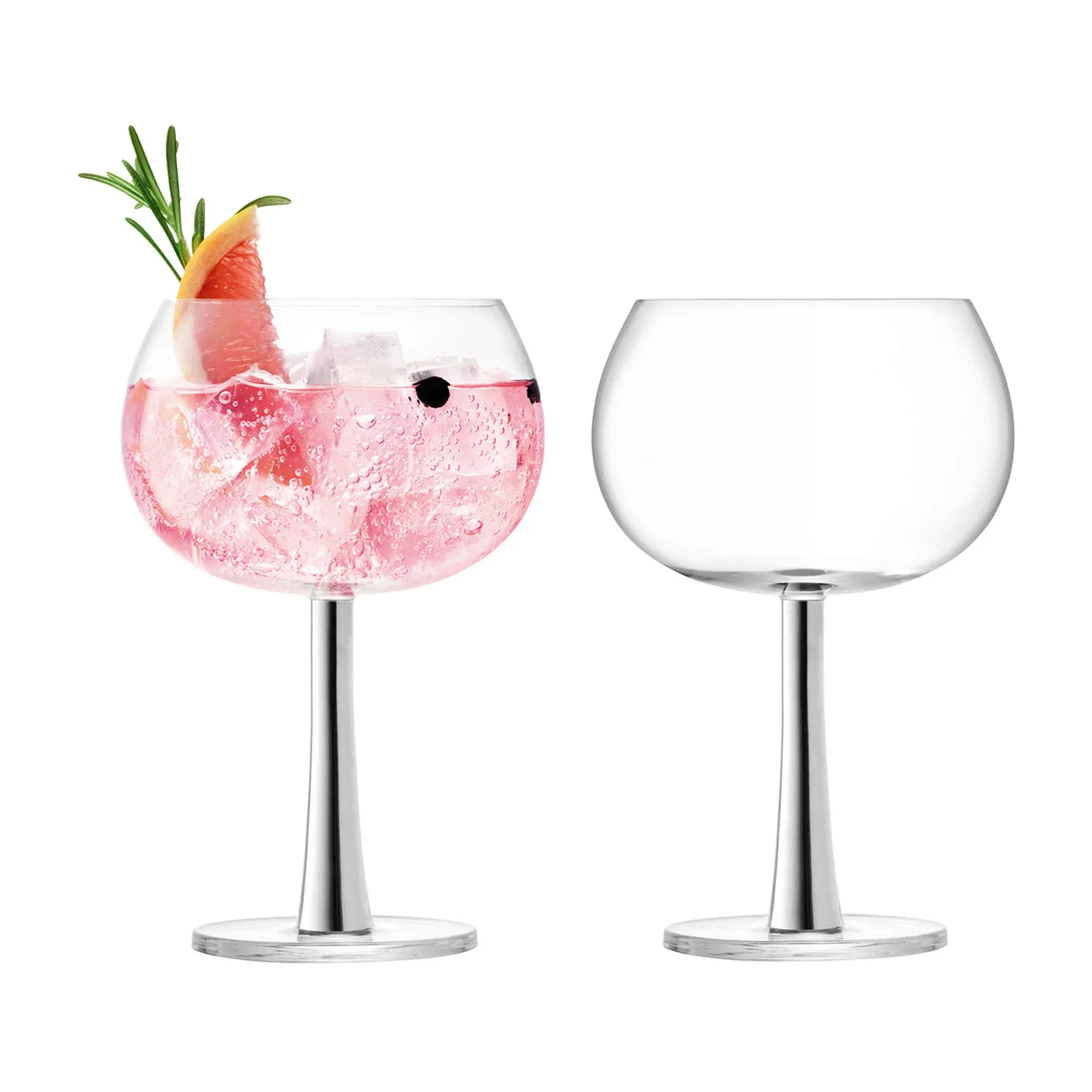 LSA Gin Balloon Glass 420ml Platinum Set of 2