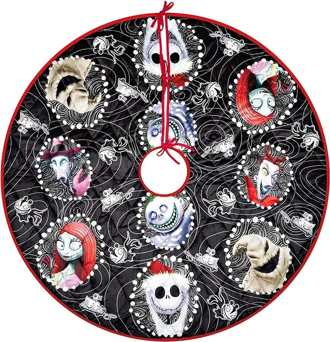 Hallmark 2023 Disney Tim Burton's The Nightmare Before Christmas Halloween Town Christmas Tree Skirt