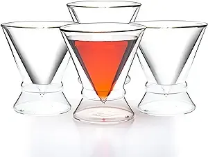 LEMONSODA Double-Walled Stemless Martini Glasses