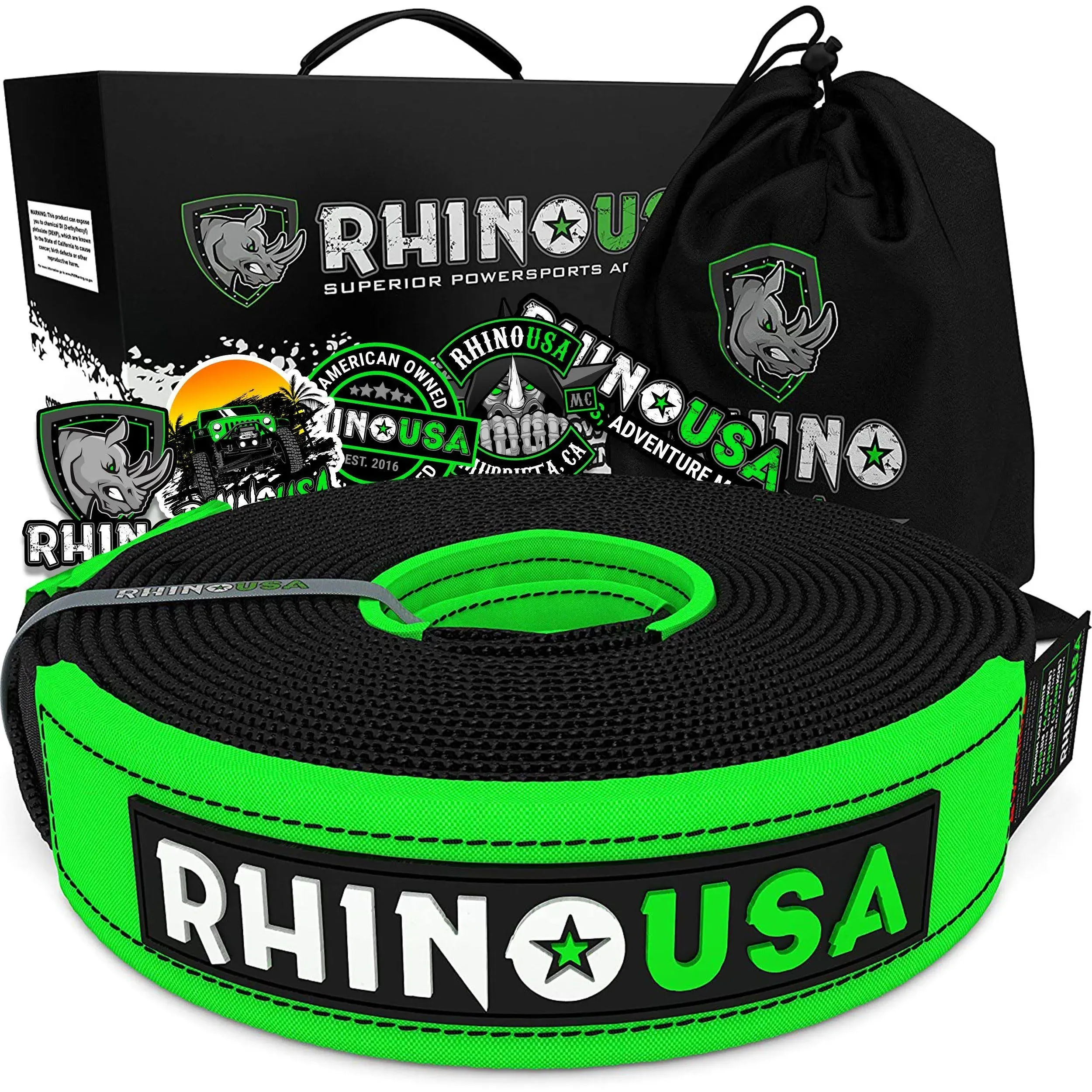 Rhino USA 3in x 20ft Ultimate Recovery Tow Strap