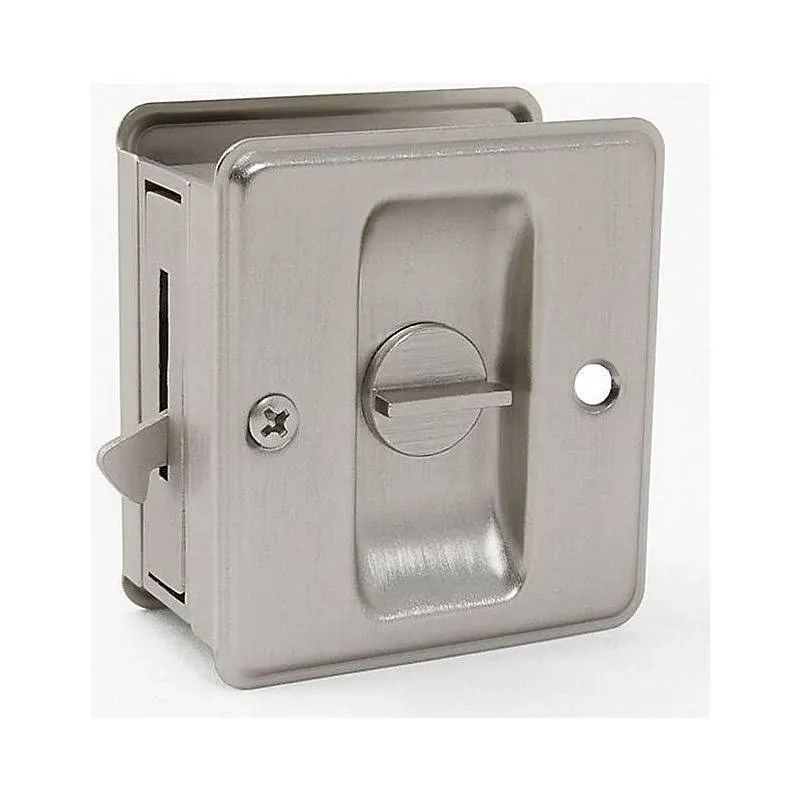 Ives Satin Nickel (Brass) Sliding Door Pull Privacy