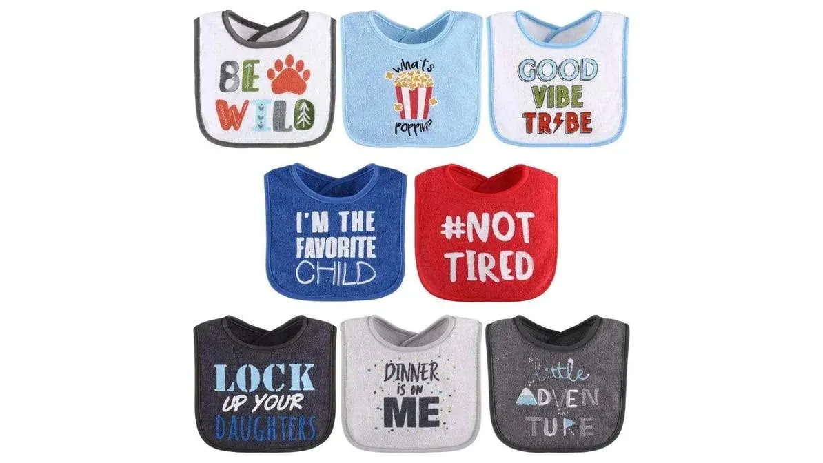 The Peanutshell 8-Pack Terry Bibs