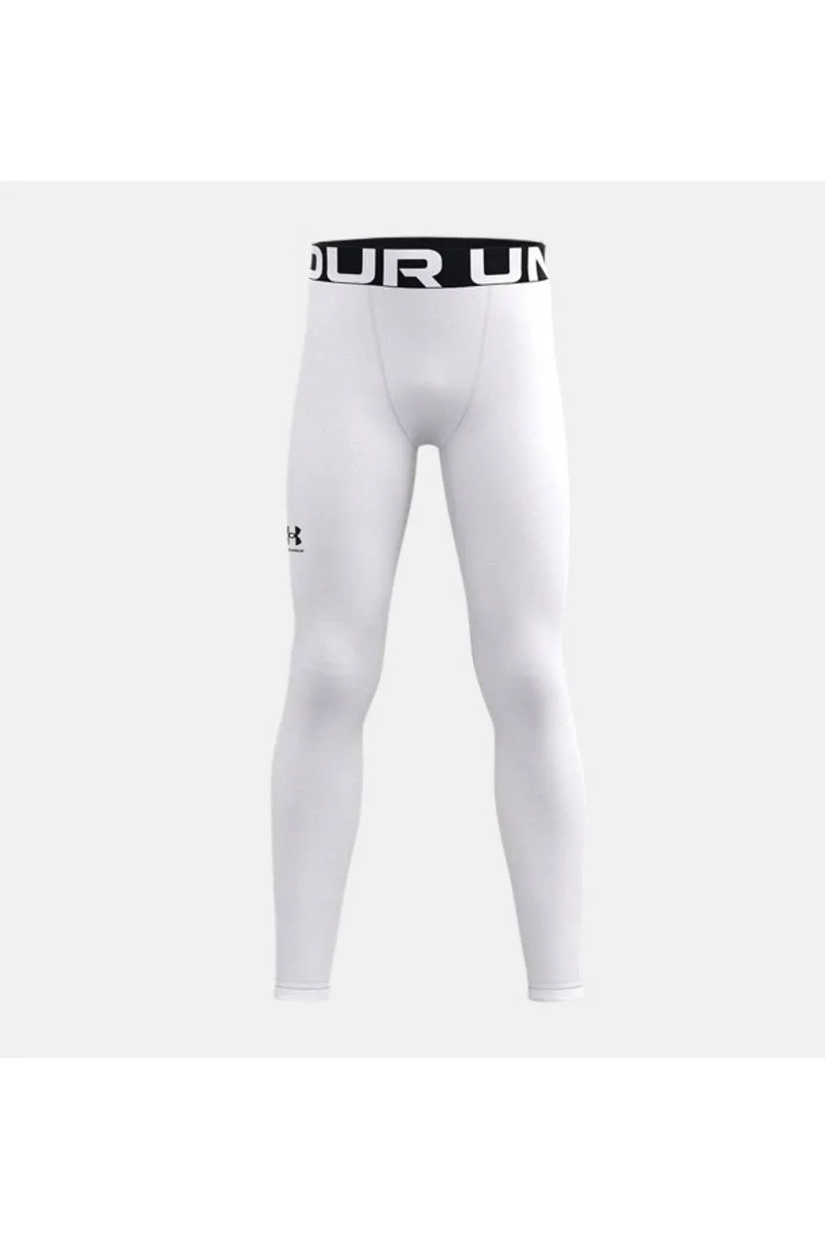 Under Armour Boys' Coldgear Armour Leggings, XL, White/Black