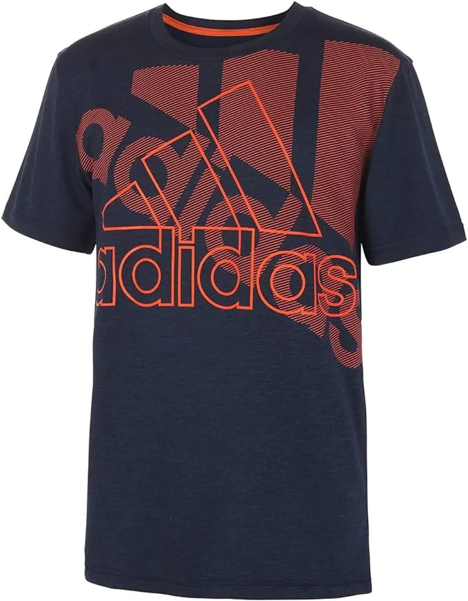 adidas Boys' Short Sleeve Aeroready Performance Logo Tee T-Shirt