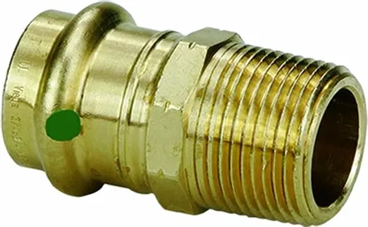 Viega 79260 ProPress Zero Lead Bronze Adapter with Male 1-1/4-Inch by 1-1/4-Inch P x Male NPT