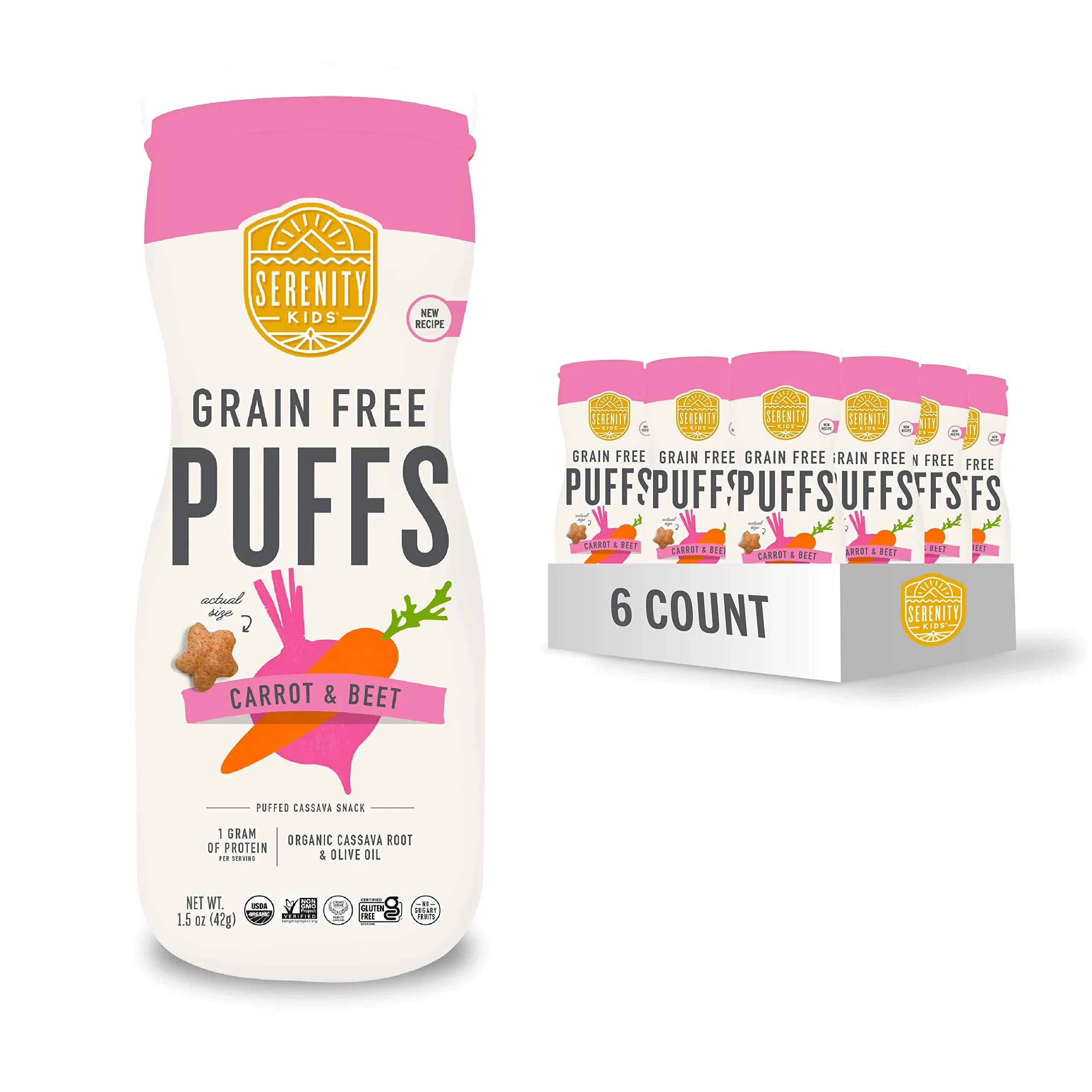 Serenity Kids Carrot & Beet Grain Free Puffs