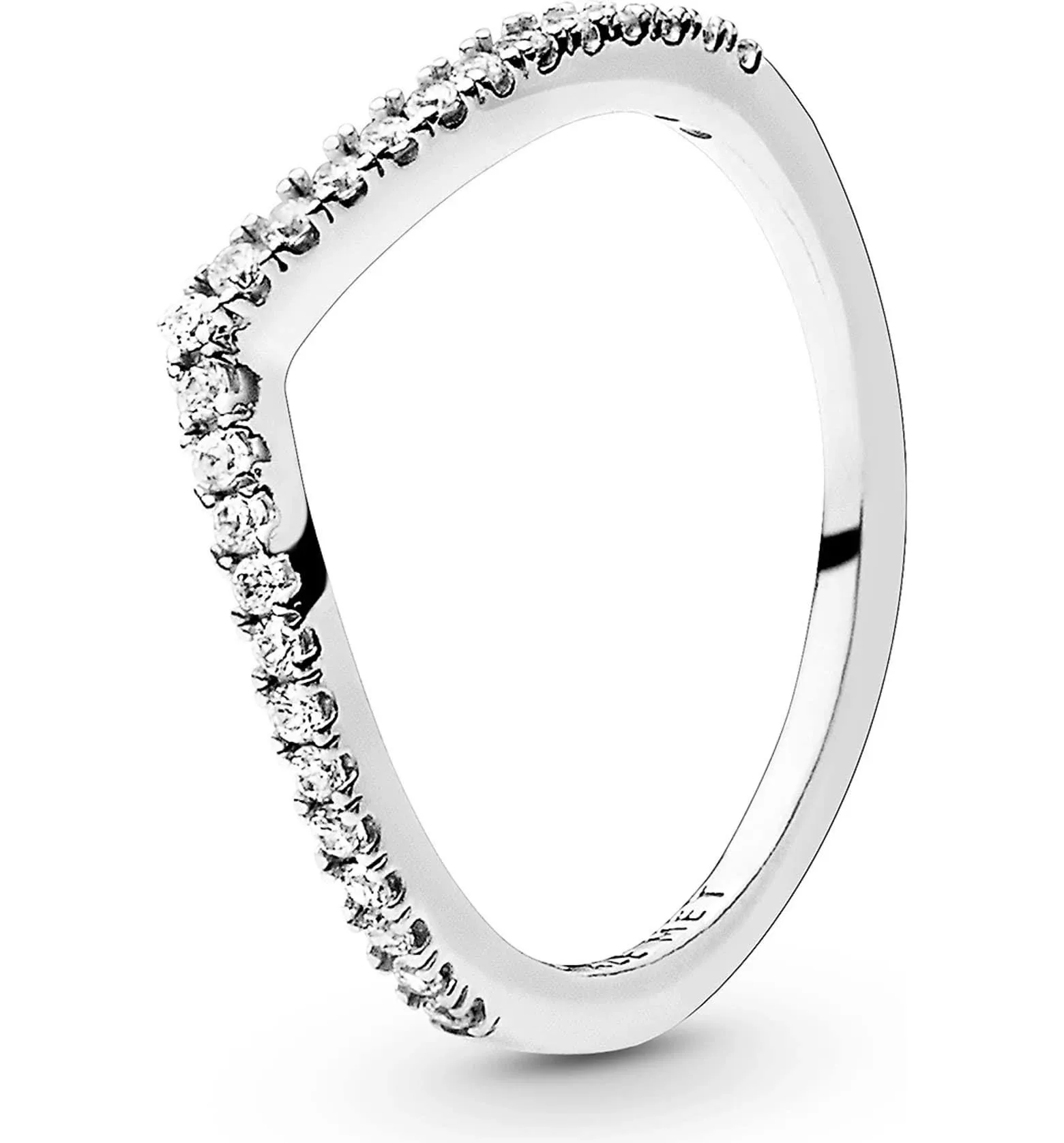 Pandora Sparkling Wishbone Ring