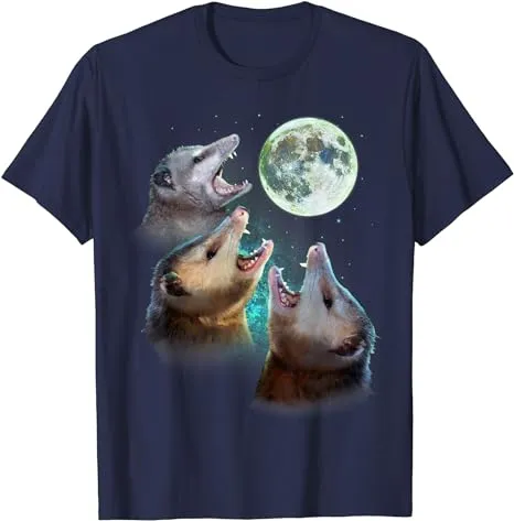 Three Opposum Moon With 3 Possums And Dead Moon Costume T-Shirt