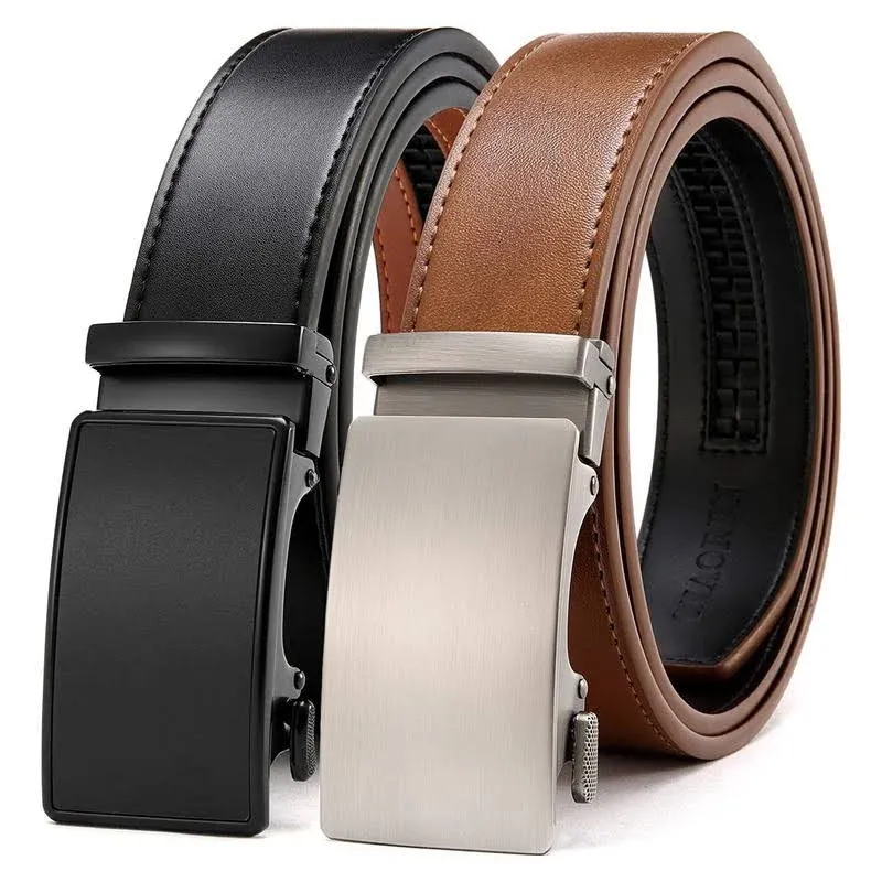 CHAOREN Leather Ratchet Belt Men 2 Pack - Customizable Fit, Effortless Style (35mm)