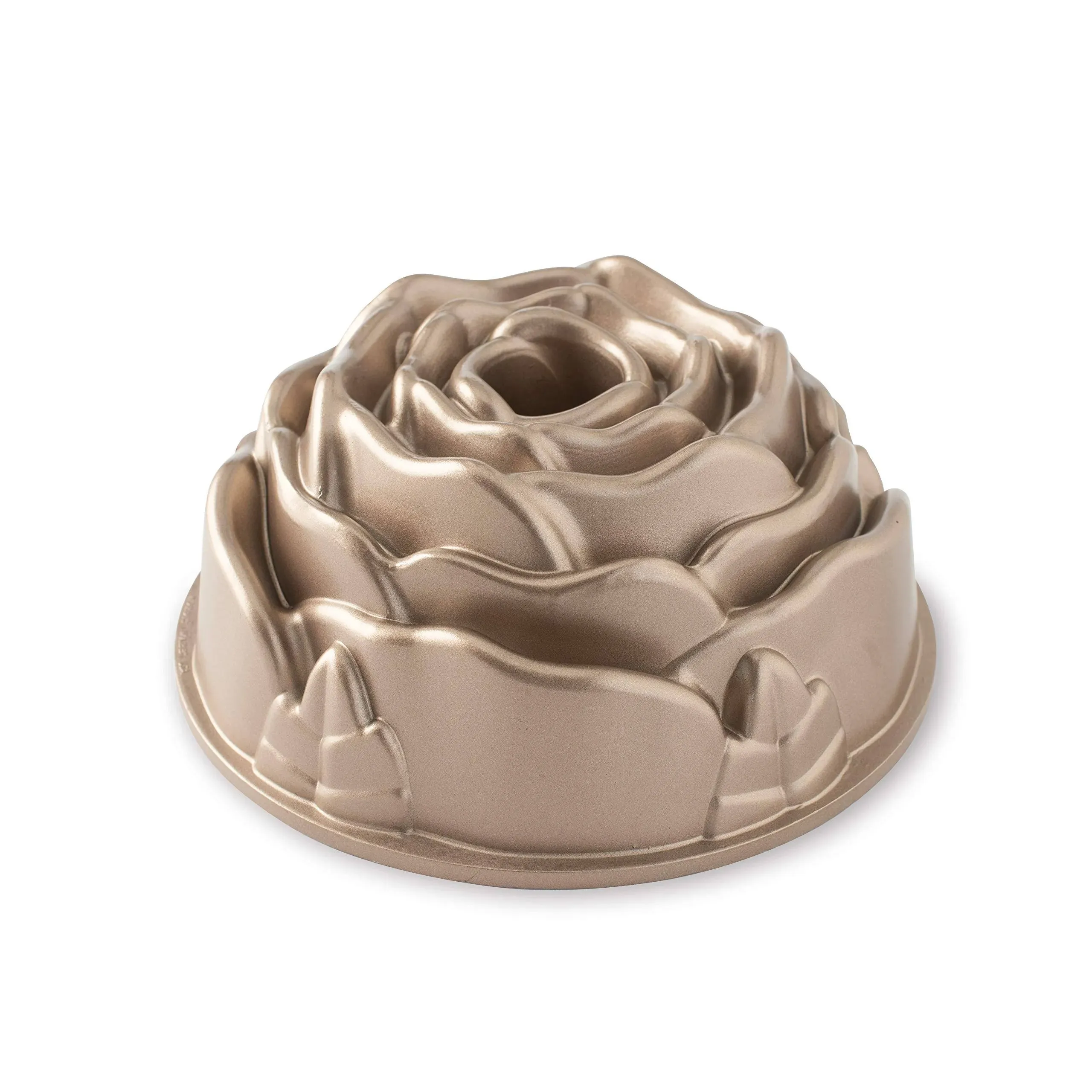 Nordic Ware Rose Cast Aluminum Bundt Pan, 10 Cup, Toffee