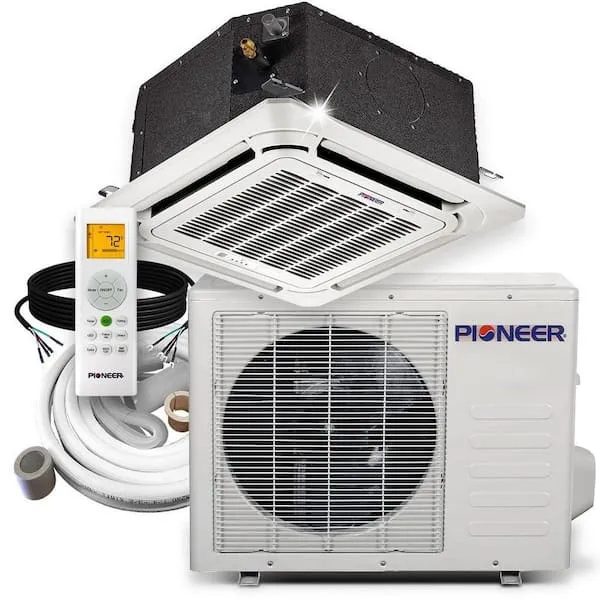 Pioneer Air Conditioner CYB012GMFILCAD 8-Way Compact Cassette Mini-Split Ductless Inverter with Heat Pump, 12000 BTU