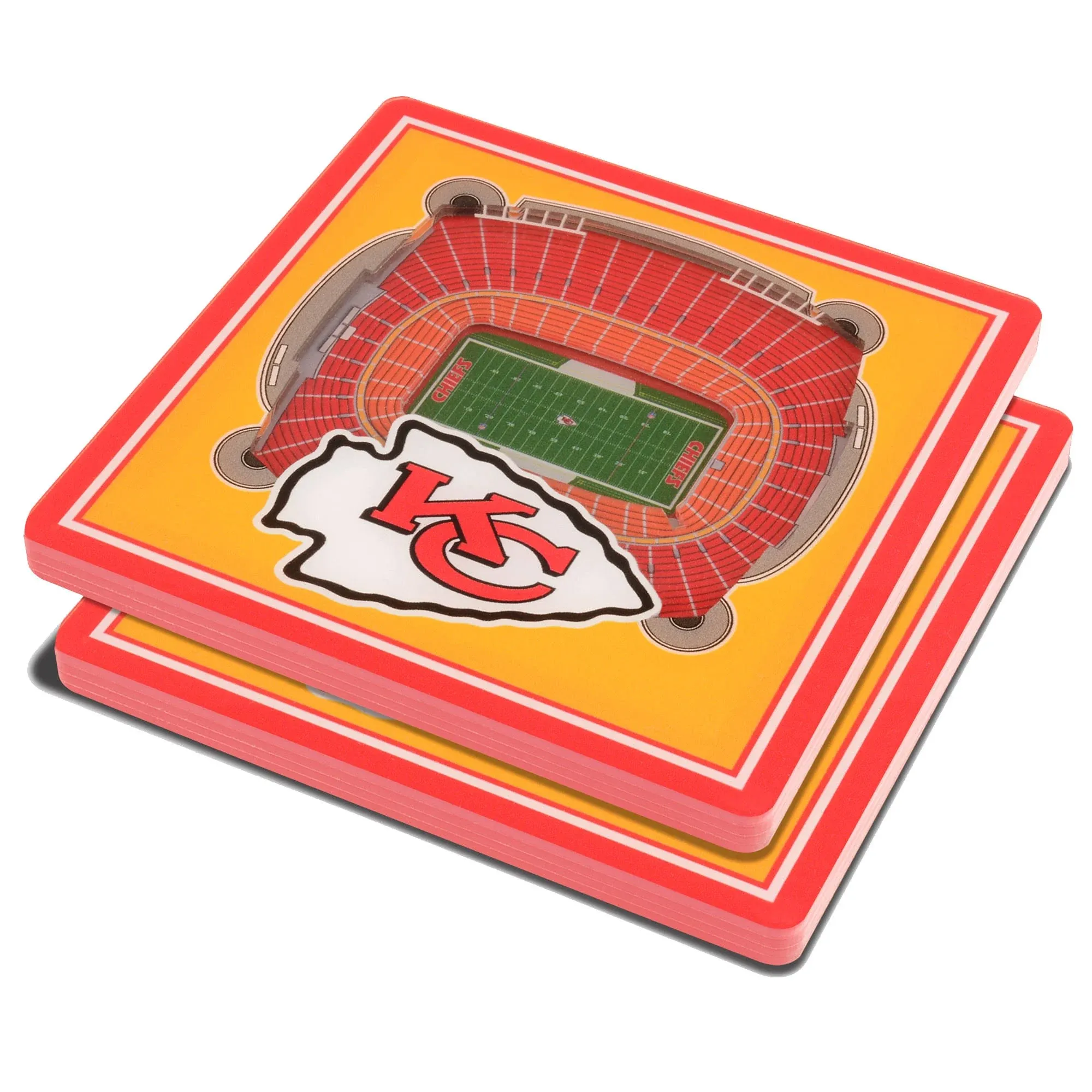 3D NFL Stadium Coaster Set - Kansas City Chiefs