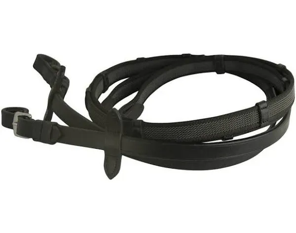 Da Vinci Web Rubber Woven Anti-Slip Reins with Buckle Ends