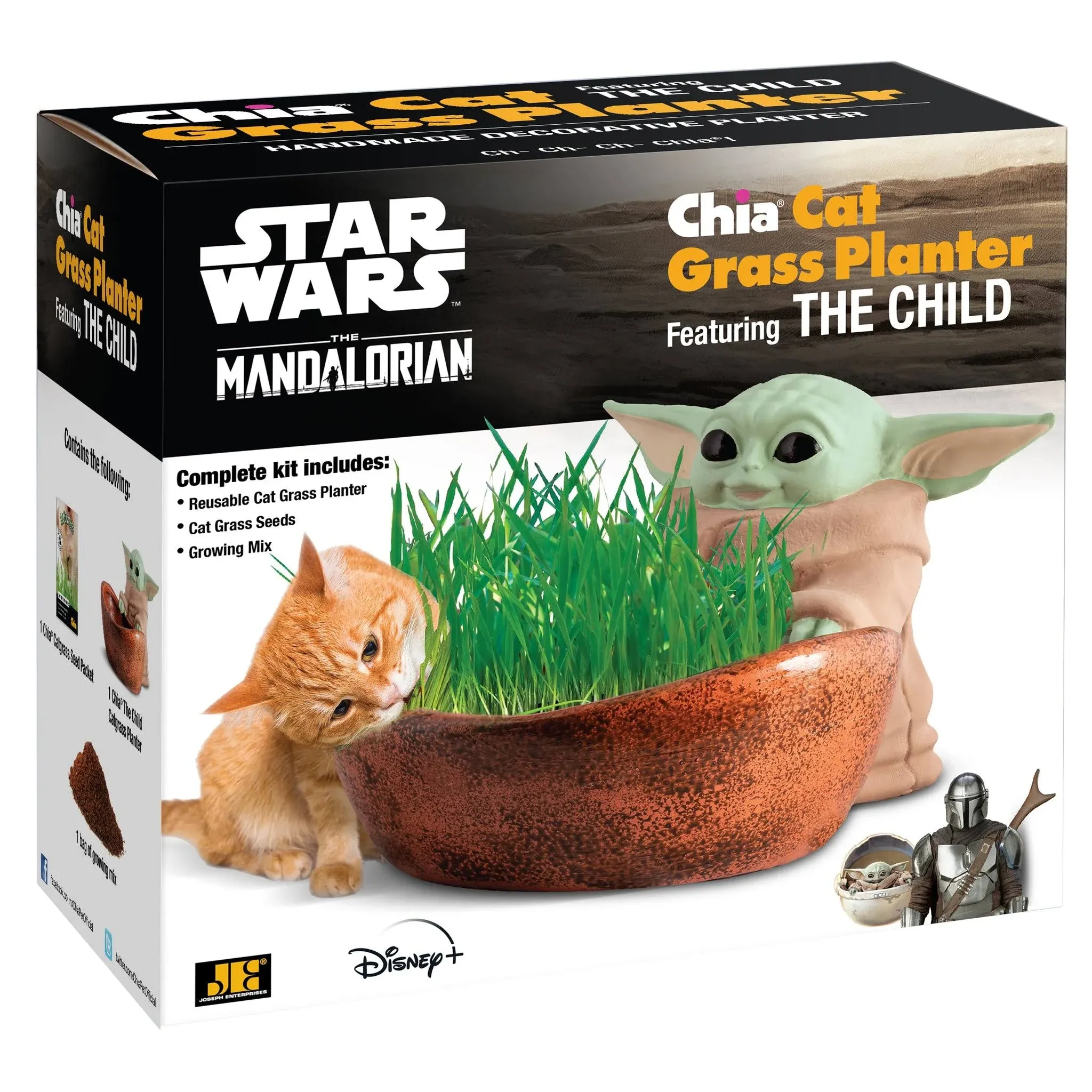 Chia Cat Grass Planter - Star Wars The Mandalorian The Child - Healthy Treat For