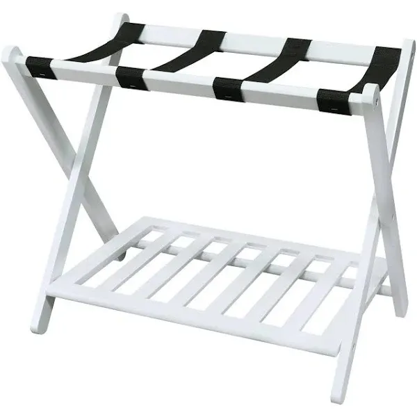 Casual Home Luggage Rack, White (New)