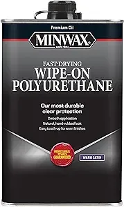 Minwax Wipe-On Interior Polyurethane, Satin - 16 fl oz can