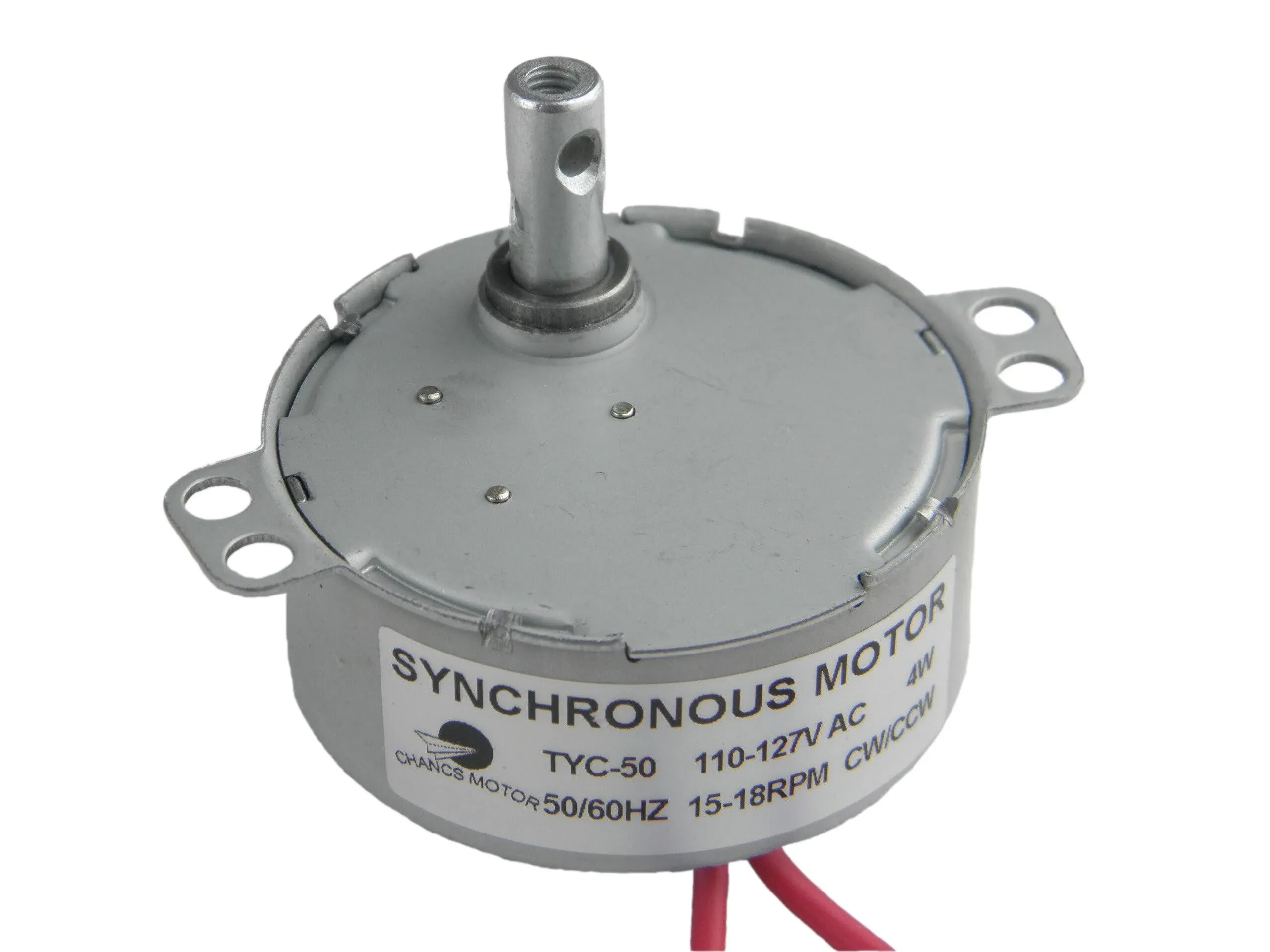 TYC-50 110V AC Small Low Speed Synchronous Motor 0.8/1 RPM CCW Turntable Gear...