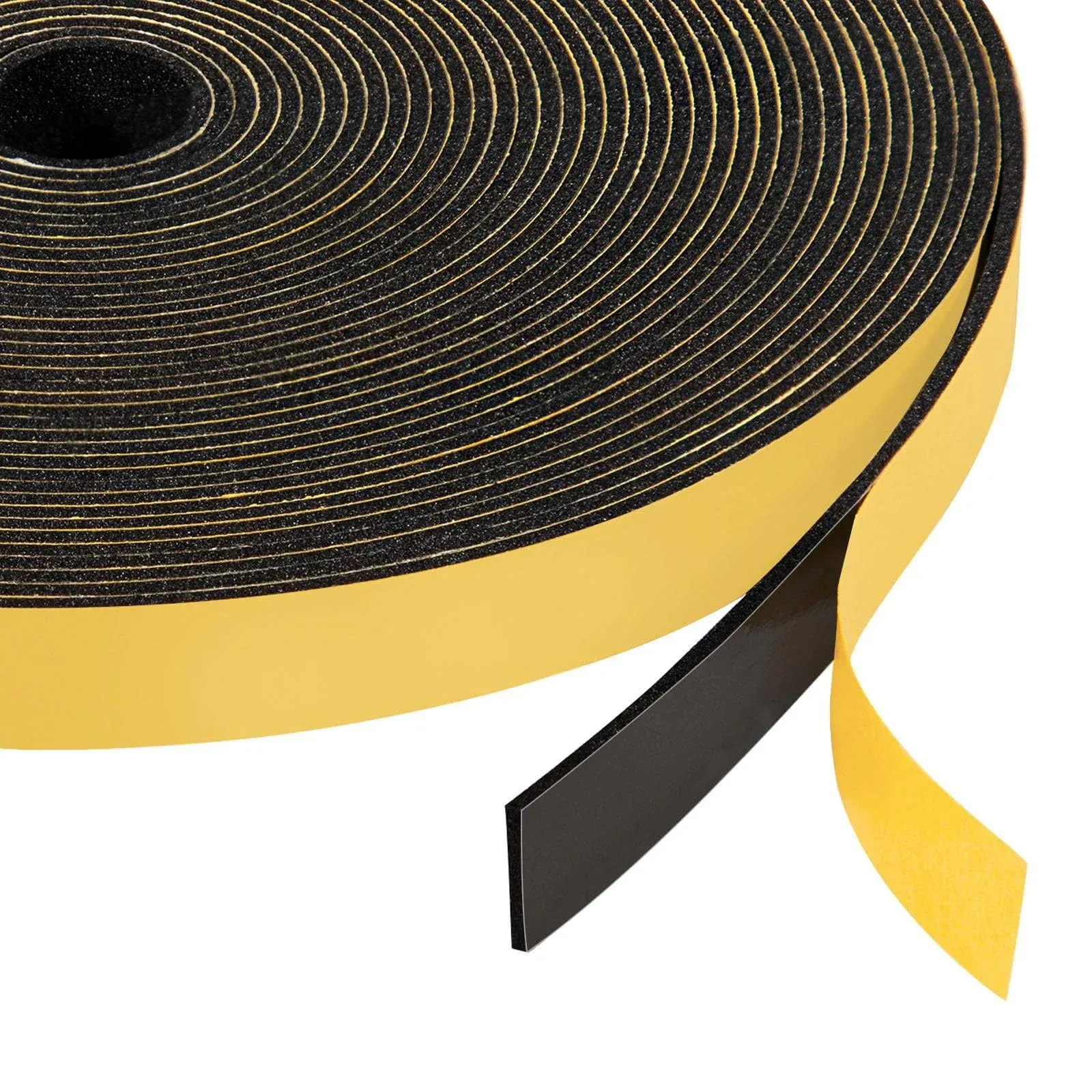 Yotache Adhesive Foam Tape Weather Stripping (.50) 1/2 inch Wide x 1/16 inch ...