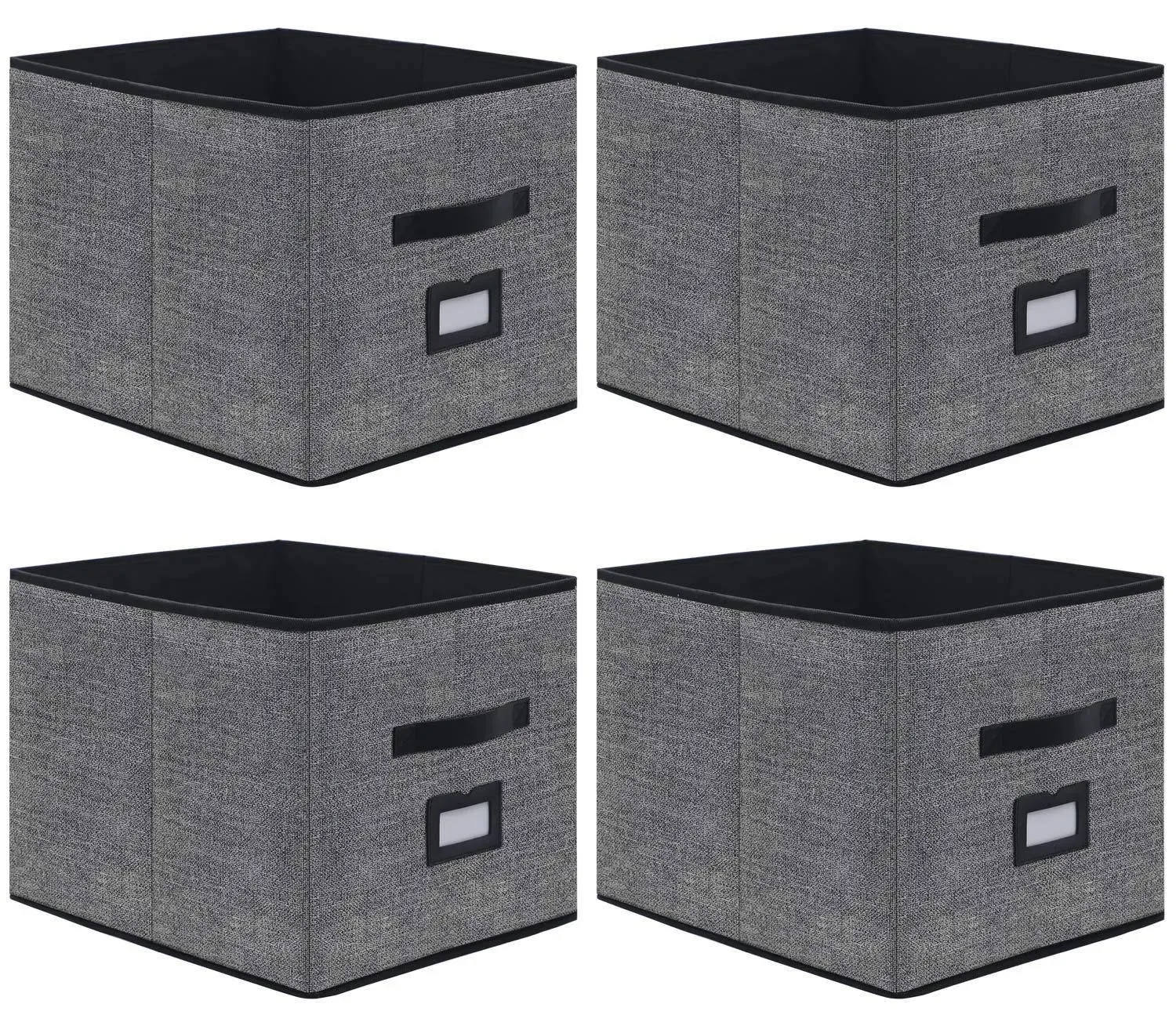 Onlyeasy Foldable Cloth Storage Cubes with Label Holders - Fabric Storage Bins ...