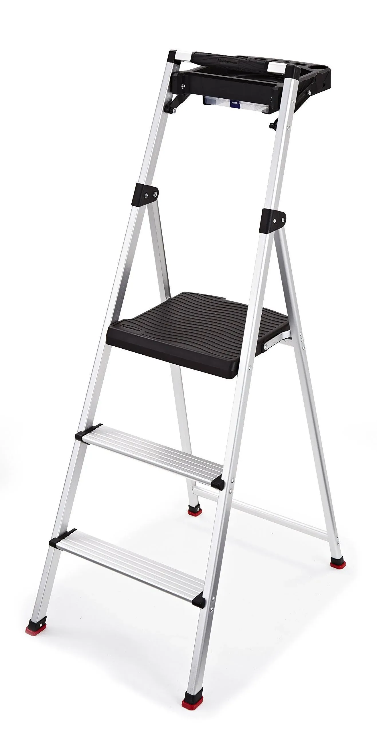 Rubbermaid Aluminum Step Stool with Tray 3 - Step